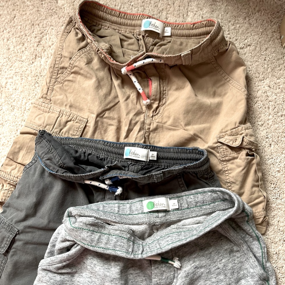 Lots - (3) Boys Size 7 Summer Shorts - Boden